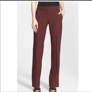 Theory Emery 2 Wool Pants, in burgundy color, Excellent Condition